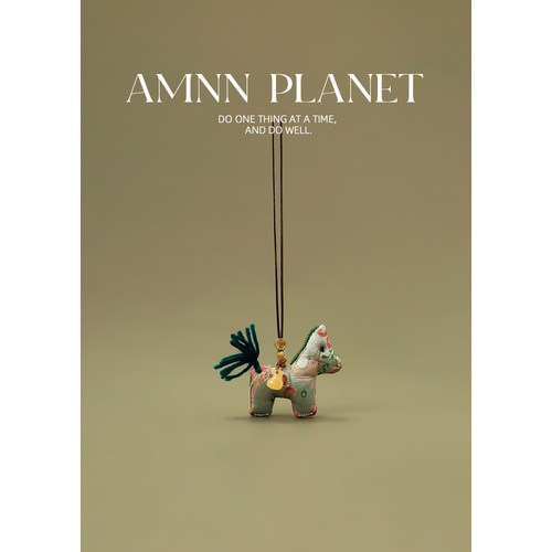 AMNN 新中式非遗宋锦真丝手工布艺小马挂件国风汉服随身挂饰项链