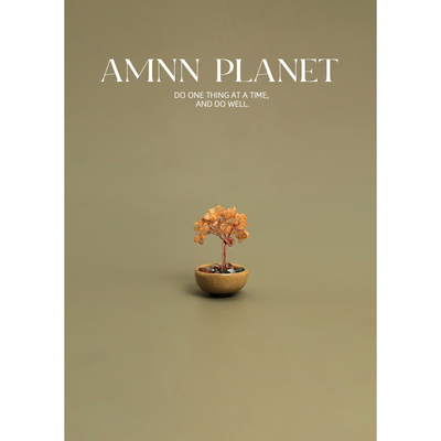 AMNN 天然黄水晶迷你发财树摆件玄关桌面办公室装饰乔迁小礼物