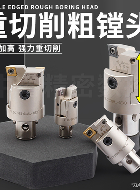 CKB双刃粗镗可调式内冷镗孔刀头32-42内出水抗震加厚重切削镗孔器