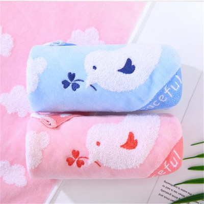 金号A类纯棉方巾全棉通用提缎割绒工艺柔软吸水四方巾和平鸽G6289