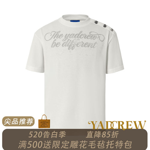YADcrew字母印花宽松短袖T恤