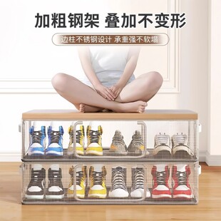 子收纳神器省空间鞋 可折叠视窗床底鞋 柜 盒收纳盒加厚免安装 透明鞋