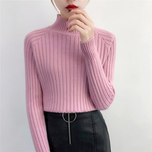 毛衣女秋冬季 慵懒风外穿上衣 2021新款 宽松套头内搭加厚针织打底衫