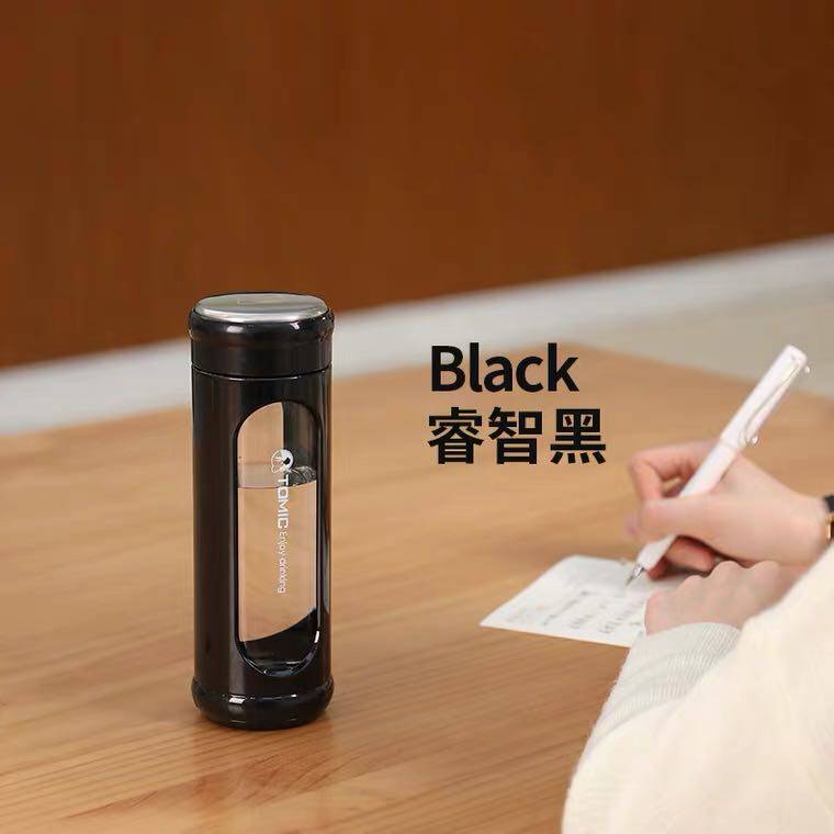 tomic特美刻迷你玻璃杯女网红双层防烫水杯可爱便携杯子情侣杯男