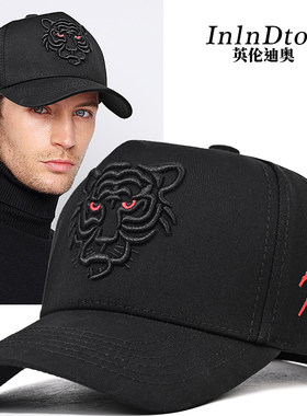 英伦迪奥老虎头围显男大码帽子