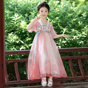 女童汉服夏季 儿童高端仙气飘逸公主连衣裙女宝国风襦裙 2025新款