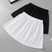 新款 小屁帘下摆打底神器遮屁股胯内露白边大码 白裙显瘦百搭半身裙