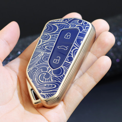 轻奢祥云流水大众刀锋钥匙套