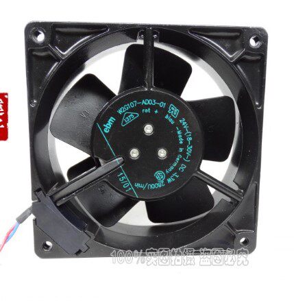 德国ebm W2G107-AD03-01 12038 12CM 24V 轴流风机变频器风扇3.3W