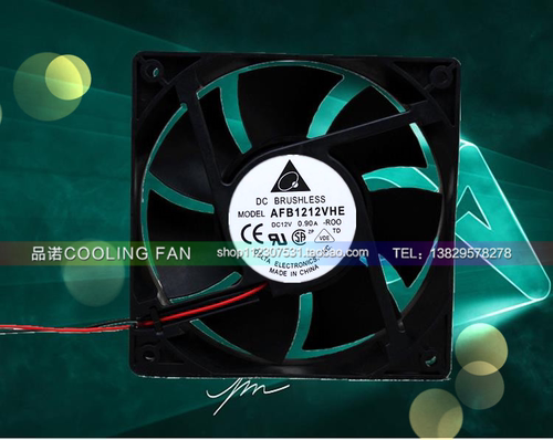 台达 AFB1212VHE 12038 12V 0.90A 12CM/厘米 大风量双滚珠风扇