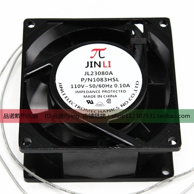 JINLI JL23080A P/N1083HSL 8038 110V 0.10A 8CM 机柜轴流风机