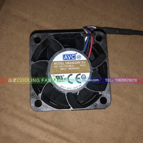 AVC DB04028B12U 4028 12V 0.66A 4CM厘米 4线PWM 服务器机箱风扇