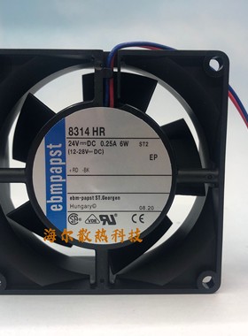 全新德国ebmpapst8CM 8032 24V 6W 8314HR 245mA变频高端散热风扇