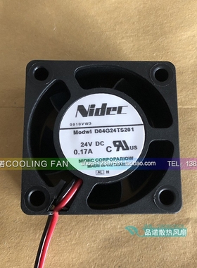 NIDEC D04G-24TS2 01 24V 0.17A 4CM/厘米 4020 变频器静音风扇