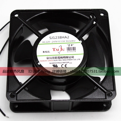 台湾三巨12038 SJ1238HA2 220v工业机柜电柜配 轴流风机散热风扇