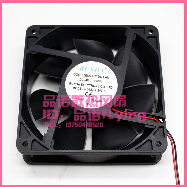全新RUNDA RD12038B/S24H 12038 24V 0.28A/0.36A 电焊机散热风扇