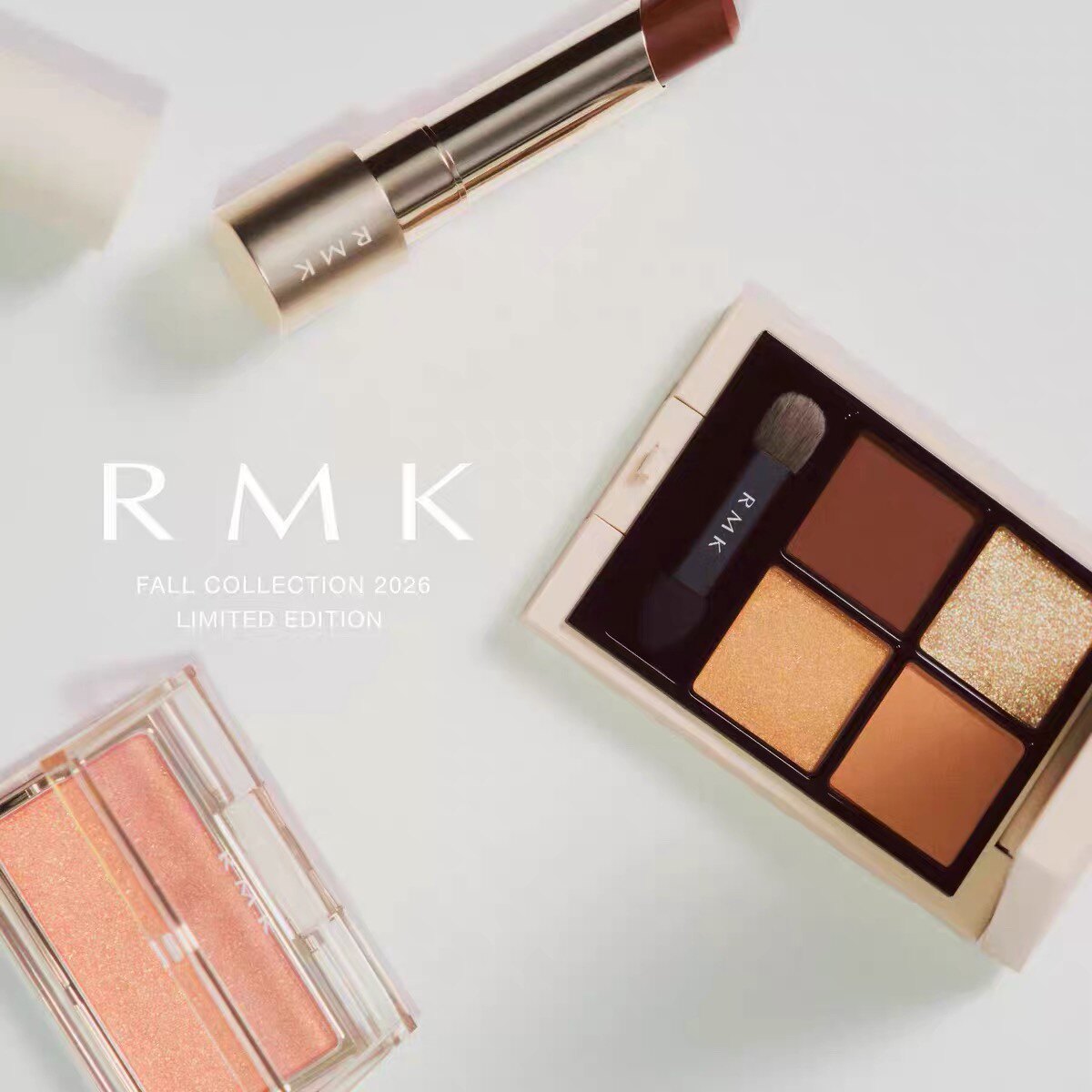 【在途】日本专柜 RMK 26秋季阪急店铺限定四色眼影单色腮红口红图片