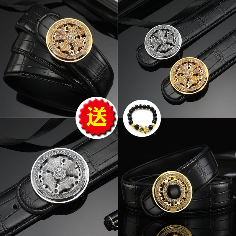 时来运转男士皮带真皮抖音网红