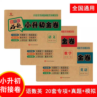 新世纪好题小升初金卷语文数学英语真题试卷小学毕业升学模拟试卷人教版同步教材练习小升初考前分班摸底考试小学升初中衔接试卷