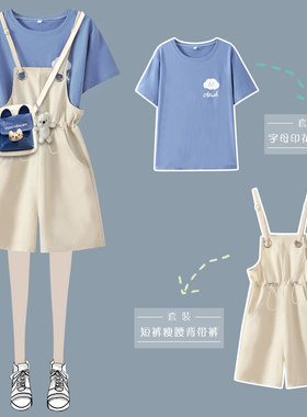 女童纯棉短裤套装夏季薄款nc