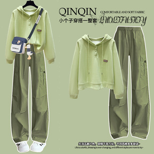 女童独特漂亮连帽卫衣巨好看套装2026春装新款中大童装春秋两件套