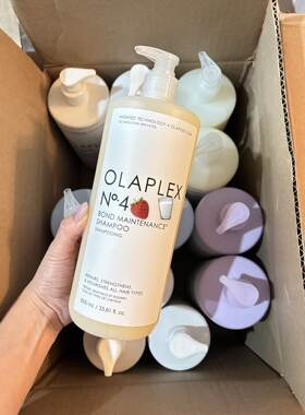 加拿大直邮Olaplex欧拉斐4号5号洗发水护发素修复烫染干枯毛躁1L