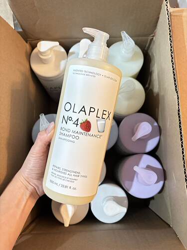 加拿大直邮Olaplex欧拉斐4号5号洗发水护发素修复烫染干枯毛躁1L