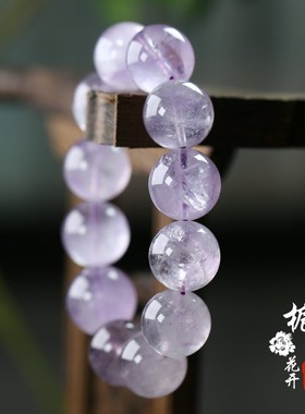 天然紫水晶大颗粒圆珠手链