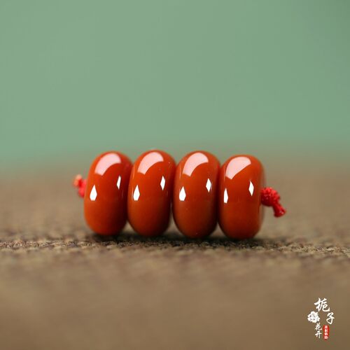 本命年转运红玛瑙算盘隔珠散珠