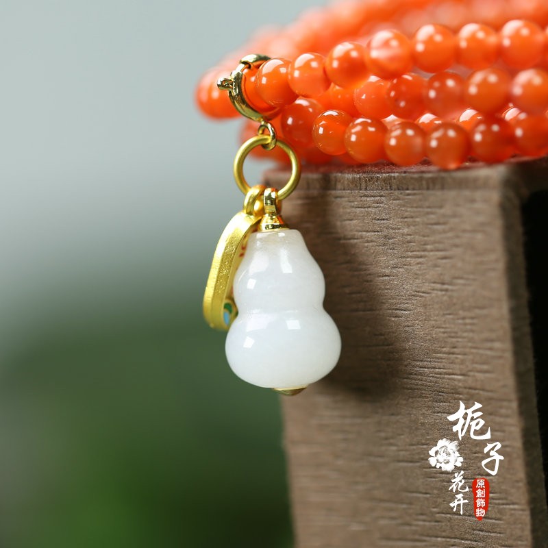 天然白玉招财纳福葫芦小滴溜