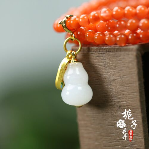 天然白玉招财纳福葫芦小滴溜