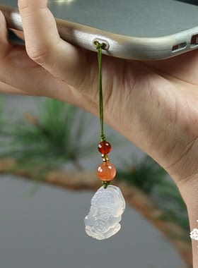 纯天然玛瑙貔貅男女高级款手机链