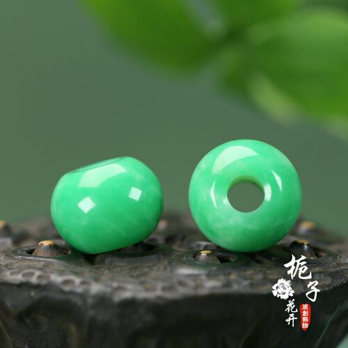 19*14mm干青玉石算盘珠手捻配件