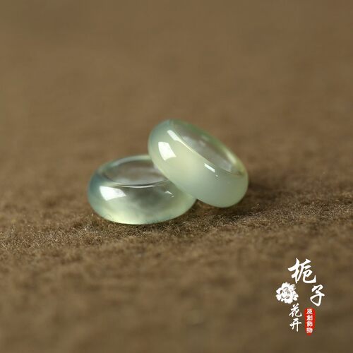 天然青玛瑙圆环14mm孔7mmDIY挂件跑环编织手机链配件玉坠配饰D41