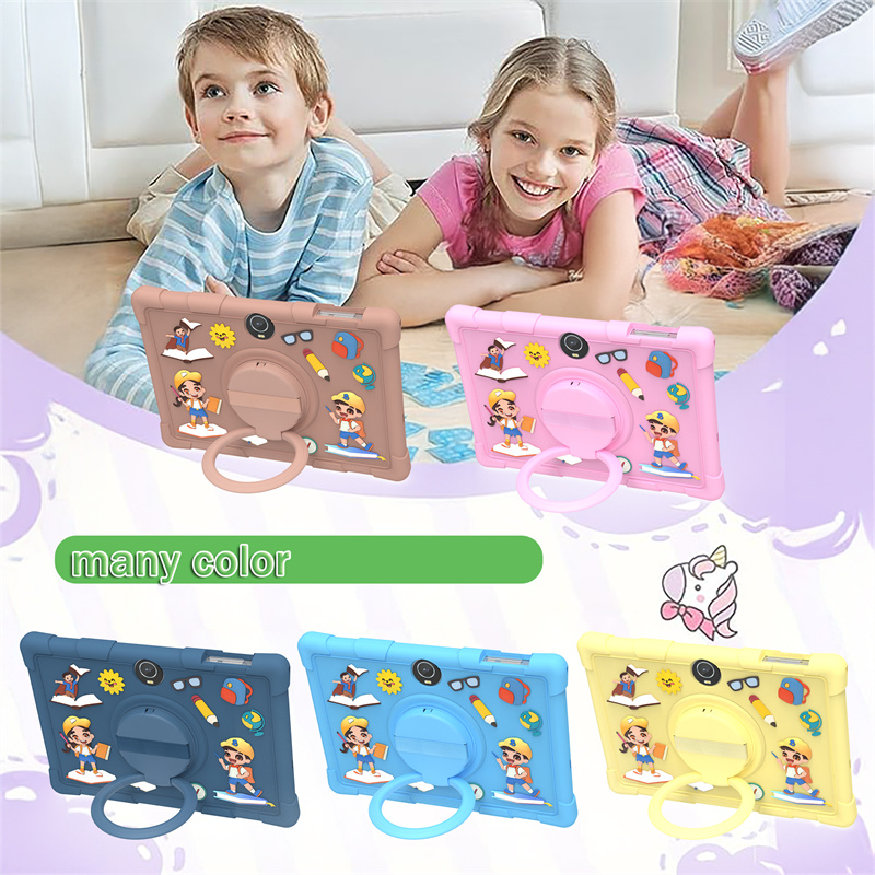 适用小度K36学习机儿童硅胶套XD-SDB21-2401旋转手拎外壳女童粉色壳小度K30宇航员12寸外套加厚款