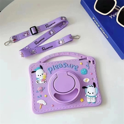 适用步步高A6家教机保护套P21H170手提笔槽款11.6寸儿童防摔硅胶套BBK A7旋转卡通帕洽狗软壳可斜挎步步高X5