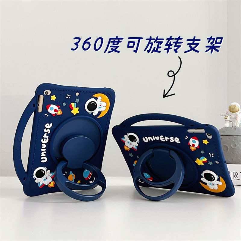适用vivo pad2防摔硅胶手提vivo padair 11.5寸宇航员男款手柄旋转外壳带笔槽可斜挎肩带卡通胶壳