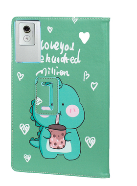 适用HUWEI.YB 狐尾隐边平板壳T700-IM1075全包防摔壳翻盖折叠支架款简约卡通外壳