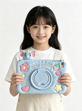 适用华为擎云C5E AGS5Z-W09平板保护套女款粉色KT玉桂狗防摔套Matepad SE 10.4儿童手拎外壳btkr-w00旋转支架