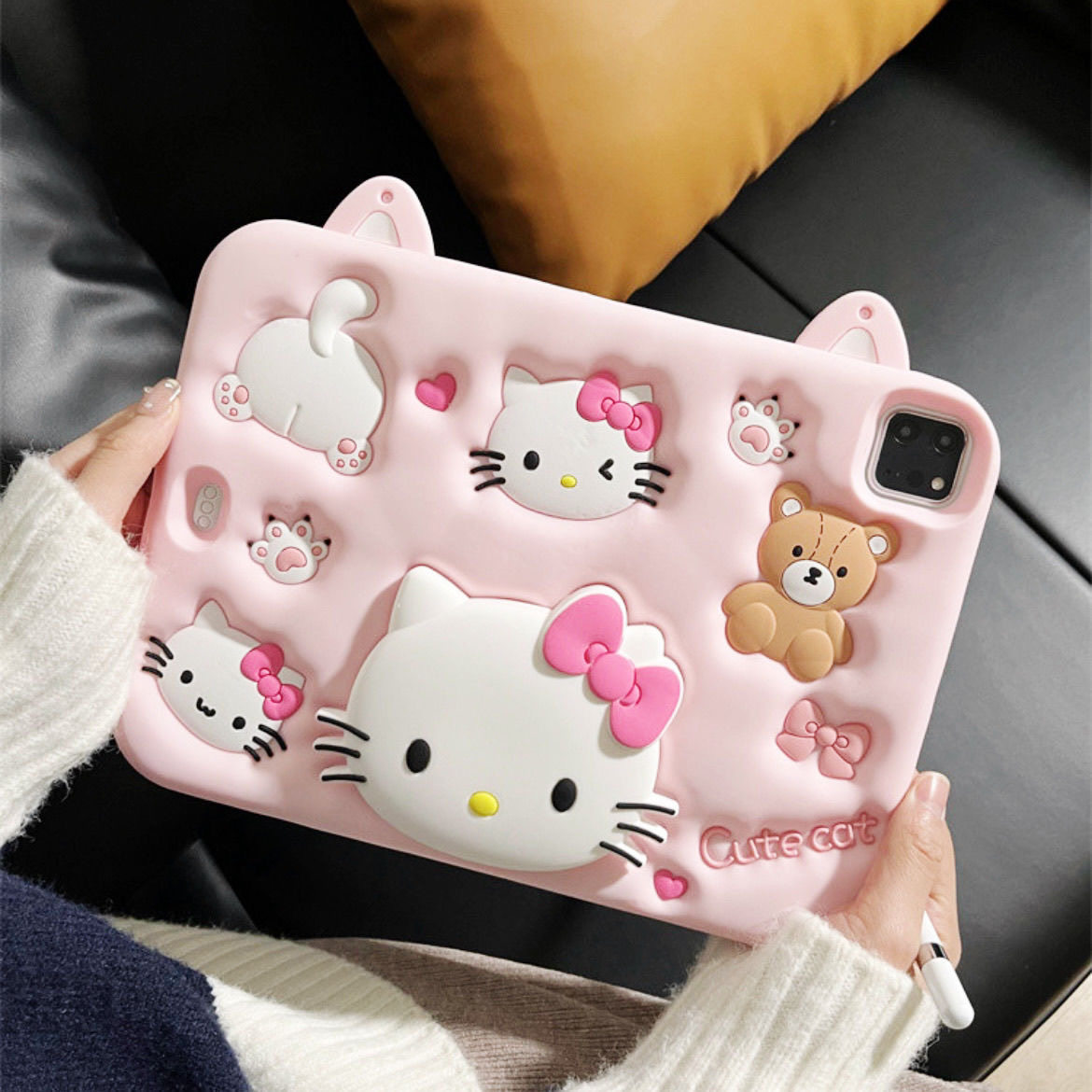 适用可爱KT猫红米Redmipad2硅胶平板壳11寸女童款可爱2025红米pad2伸缩支架25040RP0AC少女款猫咪壳防摔全包