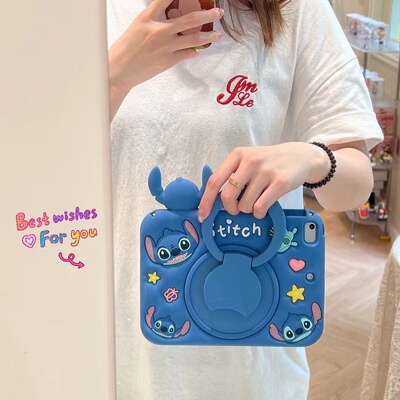 适用红米redmipad M7趴趴史迪仔保护套11寸硅胶壳套23073RPBFC带笔槽电脑卡通外壳儿童手拎款