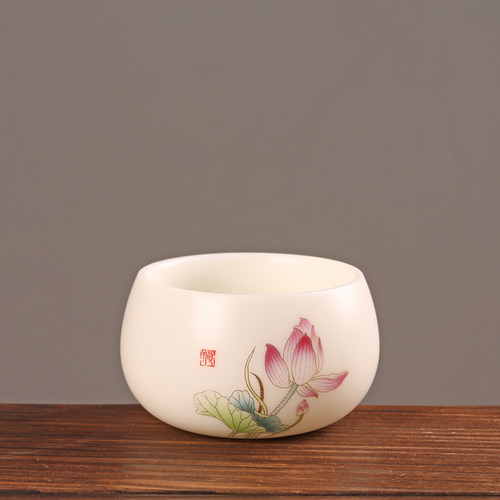 熹言主人杯禅定杯单个白瓷茶杯