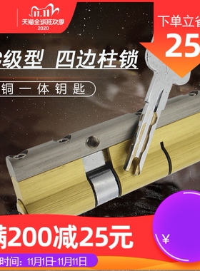 超c级大门锁芯全铜叶片老式防盗锁芯不锈钢门入户门单元房门锁芯