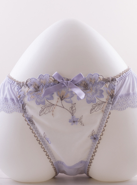 Risa内裤女蕾丝边刺绣甜美可爱纯欲性感柔软透气中腰三角裤女胖次
