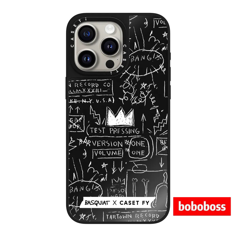 case源厂！Basquiat巴斯奎特联名 白色皇冠涂鸦 magsafe磁吸适用iPhone17/16/15/14/13/Pro/Max防摔手机壳