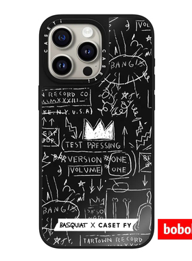 case源厂！Basquiat巴斯奎特联名 白色皇冠涂鸦 magsafe磁吸适用iPhone17/16/15/14/13/Pro/Max防摔手机壳