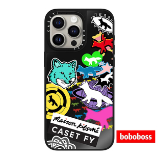 cassti源厂 Kitsune联名贴纸 Maison magsafe兼容 适用于iPhone17 Plus Max防摔磁吸手机壳 Pro