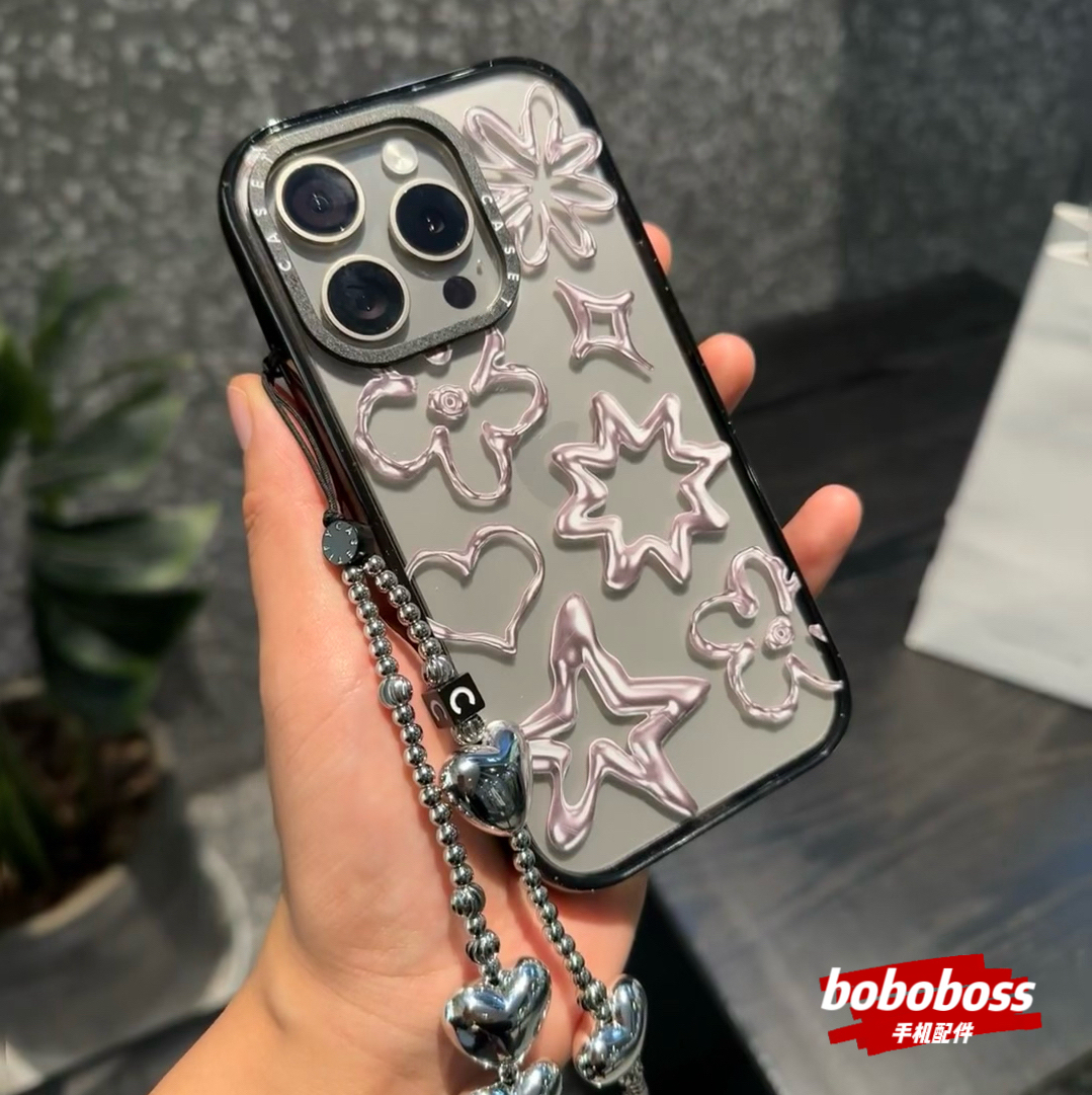 case源厂！艺术家联名系列 液体金属涂鸦magsafe磁吸适用于iPhone17/16/15/14/Pro/Max高级简约防摔手机壳