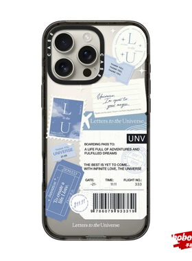 case源厂！ 艺术家联名系列 宇宙来信登机牌 适用iPhone17/16/15/14/13/Pro/Max防摔磁吸手机壳