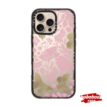 case源厂！艺术家联名 蝴蝶花卉图案magsafe适用于iPhone17/16/15/14/13/12/Plus/Pro/Max透明防摔磁吸手机壳